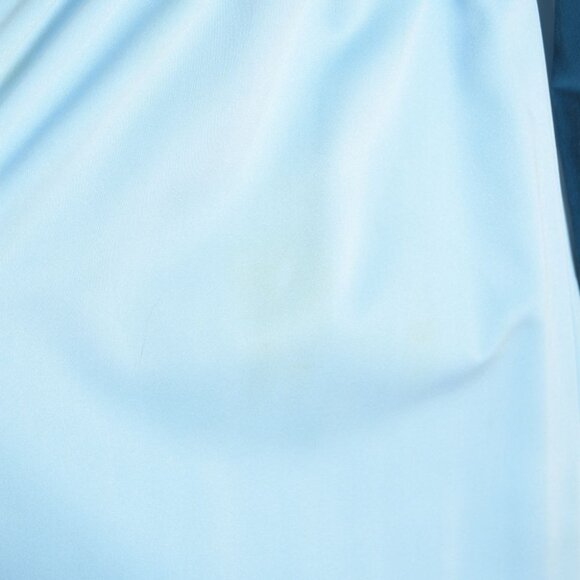 vintage 60s dress blue satin velvet Juliet babydoll empire regency puff maxi XS - Picture 8 of 8